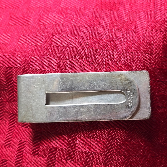 Vintage 925 Sterling Silver & Lapis Money Clip, Aztec Symbol. - Picture 4 of 9